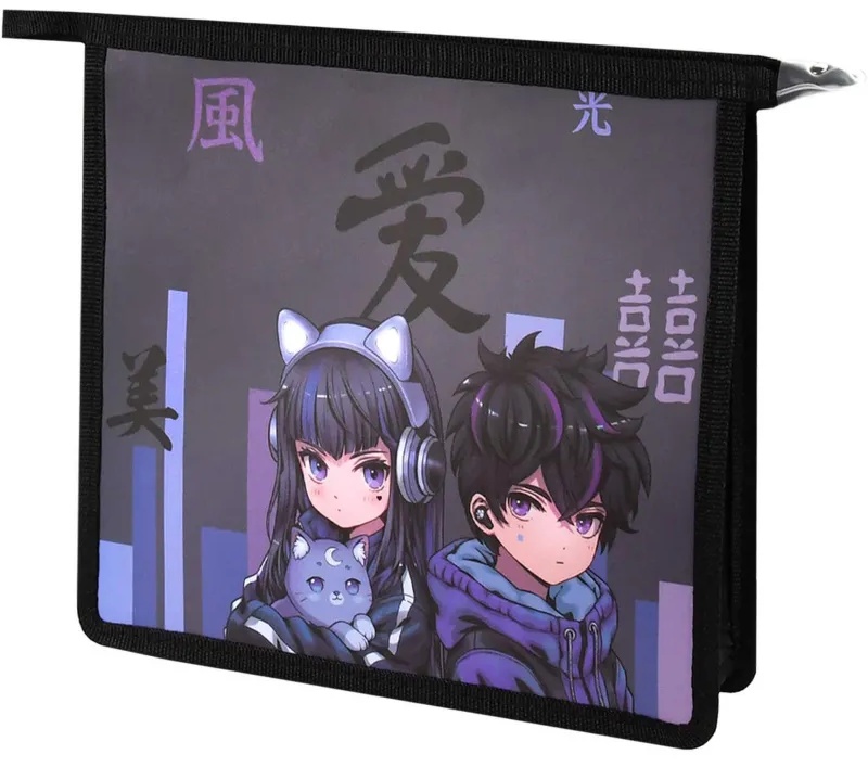 Папка для тетрадей КИБЕР АНИМЕ ,А5,1отдел,молния,дно с расширением/69298