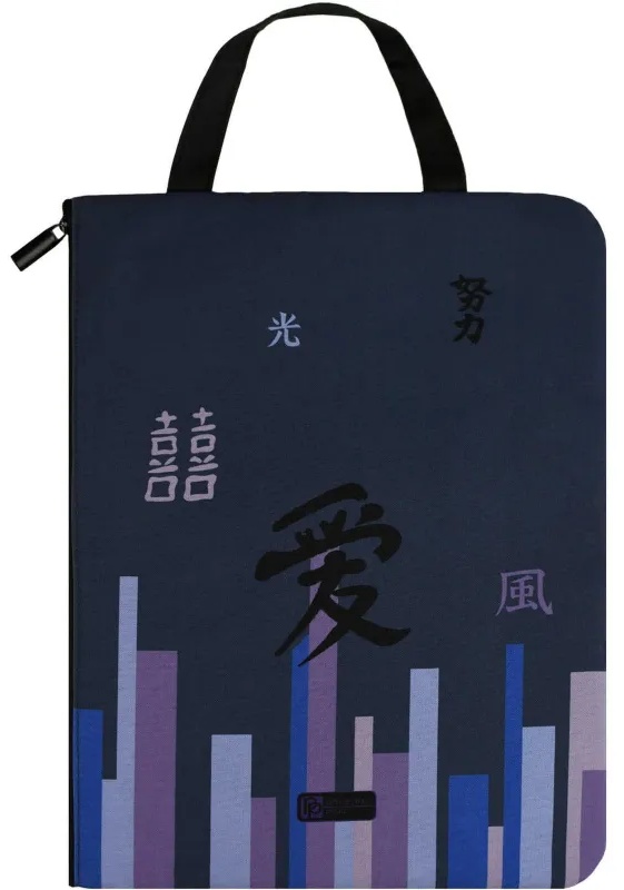 Папка для тетрадей КИБЕР АНИМЕ  33x25 см, 1 отдел, молния/69312