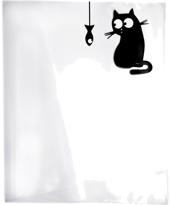 Набор обложек для тетрадей Кот с рыбкой, 10 шт., 213x350, 100 мкм. 76822