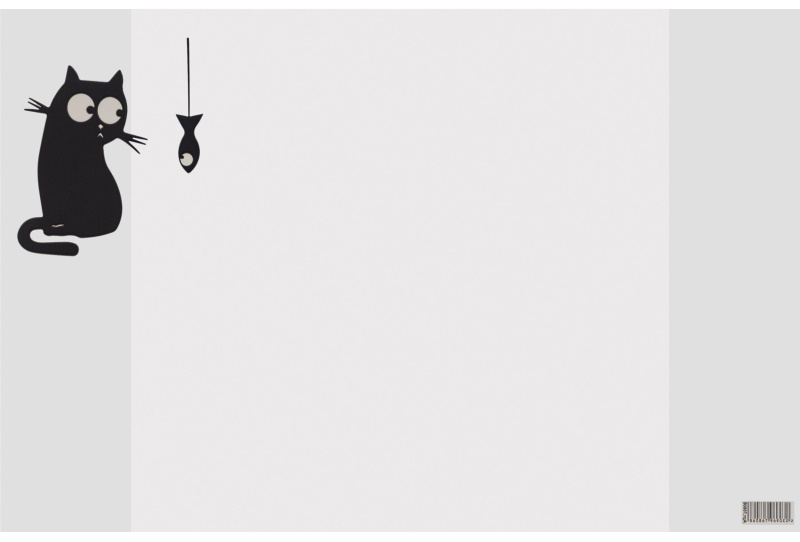 Набор обложек для тетрадей Кот с рыбкой, 10 шт., 213x350, 100 мкм. 76822