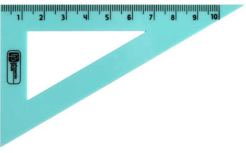 Набор чертежный ПАСТЕЛЬ ГОЛУБОЙ линейка 15см;треугольник 30,60,90град 66056