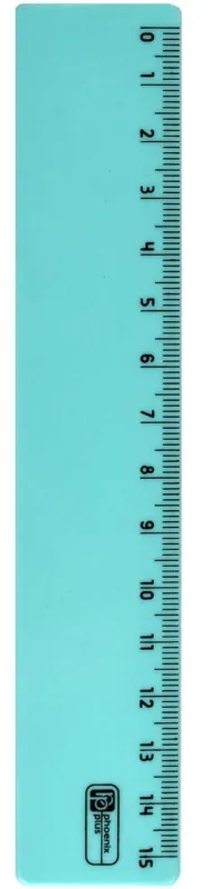 Набор чертежный ПАСТЕЛЬ ГОЛУБОЙ линейка 15см;треугольник 30,60,90град 66056