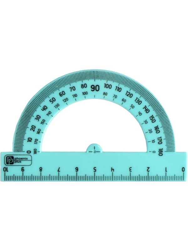 Набор чертежный ПАСТЕЛЬ ГОЛУБОЙ линейка 15см;треугольник 30,60,90град 66056