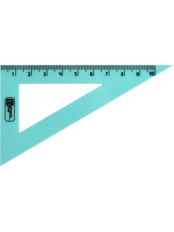 Набор чертежный ПАСТЕЛЬ ГОЛУБОЙ линейка 15см;треугольник 30,60,90град 66056