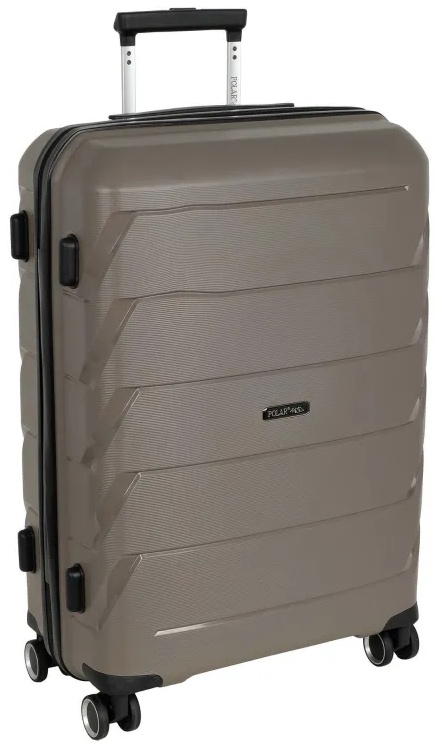 Чемодан средний, (2-ой) Coffee кофе (24) пластик PC, РР819