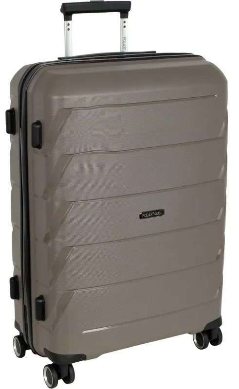 Чемодан средний, (2-ой) Coffee кофе (24) пластик PC, РР819