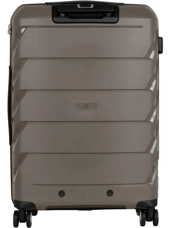 Чемодан средний, (2-ой) Coffee кофе (24) пластик PC, РР819