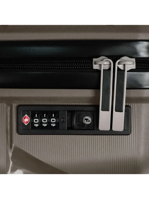 Чемодан средний, (2-ой) Coffee кофе (24) пластик PC, РР819