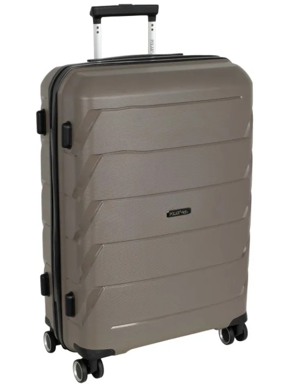 Чемодан средний, (2-ой) Coffee кофе (24) пластик PC, РР819