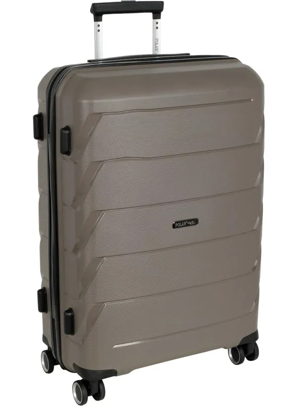 Чемодан средний, (2-ой) Coffee кофе (24) пластик PC, РР819