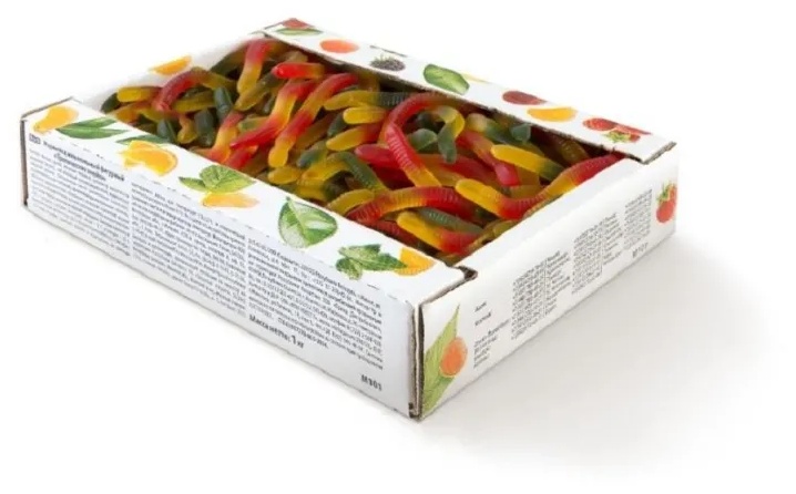 Мармелад жевательный Азовская КФ Тропические змейки фигурный, 1кг