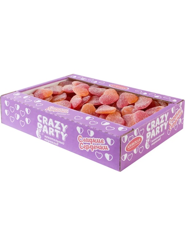 Мармелад жевательный Азовская КФ Сердечки фигурный, 1кг