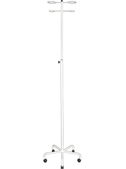 Штатив медицинский ZM_М192-04к, разборн. 2 сосуда белый, ролики