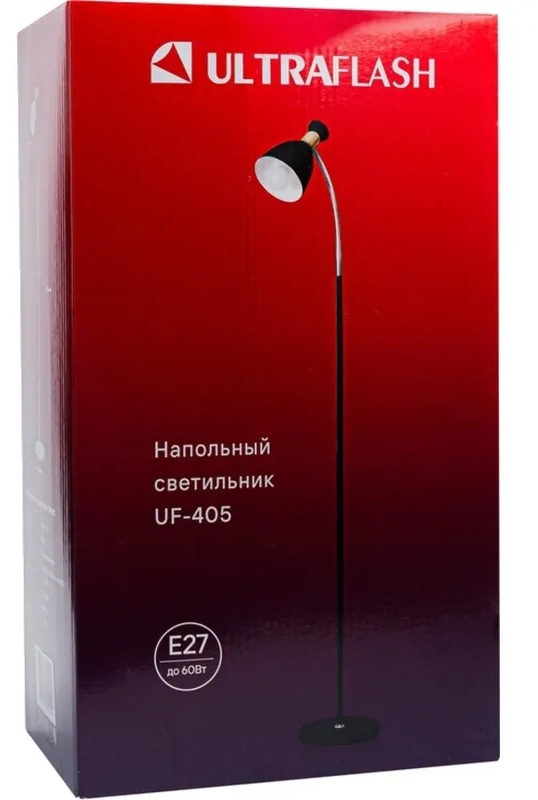 Торшер Ultraflash UF-405 C02 черный цоколь Е27