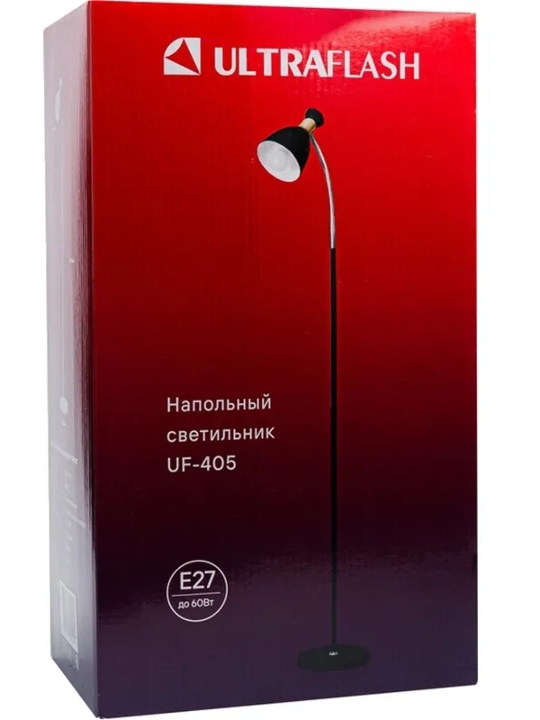 Торшер Ultraflash UF-405 C02 черный цоколь Е27