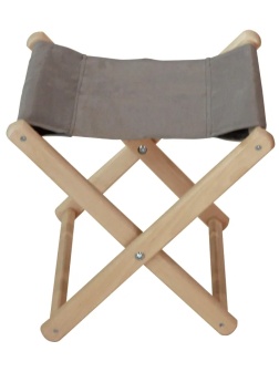 Табурет CIM_складной деревянный/ткань бежевый ТС-001-2