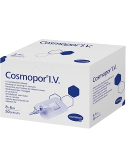 Повязка д/фикс.катет. 8х6см  50шт/уп COSMOPOR I.V. 9008055