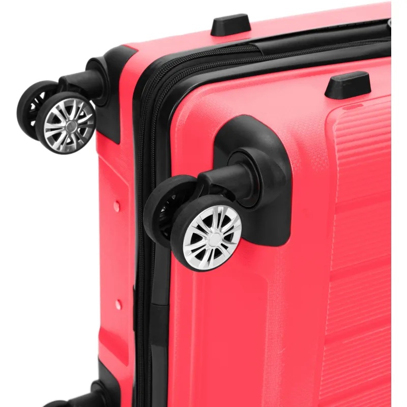 Чемодан TORBER В Отпуск, ярко-розо,полипропилен,65,5х43,5х26см,62л,T1907C-M