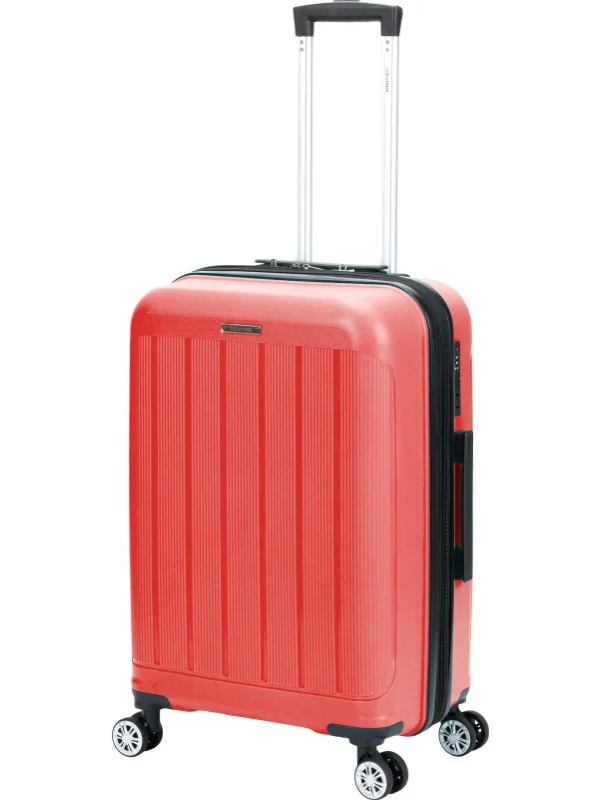 Чемодан TORBER В Отпуск, ярко-розо,полипропилен,65,5х43,5х26см,62л,T1907C-M