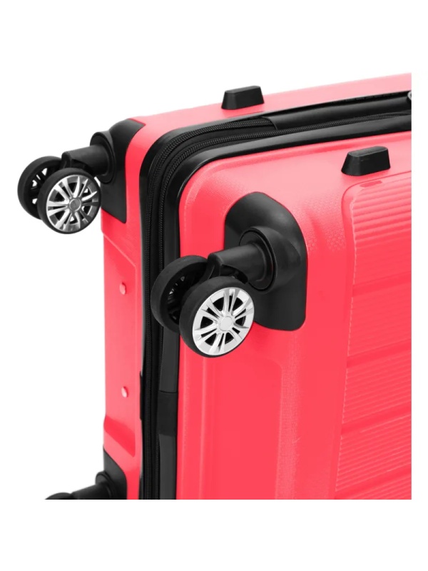 Чемодан TORBER В Отпуск, ярко-розо,полипропилен,65,5х43,5х26см,62л,T1907C-M