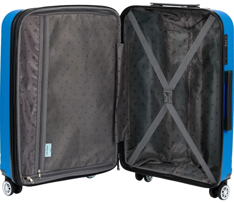 Чемодан TORBER В Отпуск, ярко-син,полипропилен,65,5х43,5х26см,62л, T1907B-M