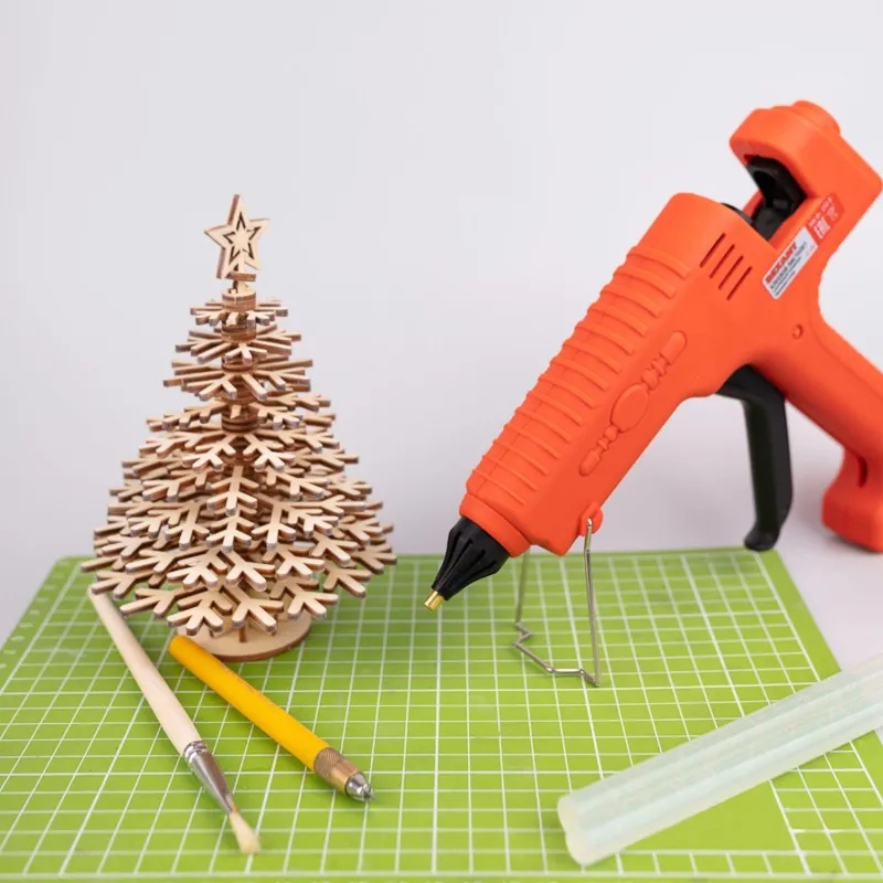 Пистолет клеевой 300Вт,11мм,ЭКСПЕРТ,настройка темп.100,220,блистер,12-1550