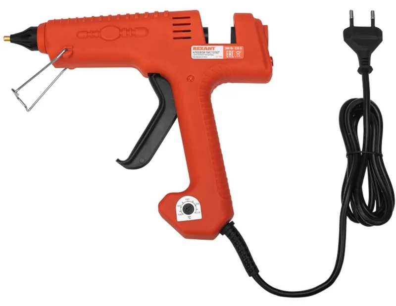 Пистолет клеевой 300Вт,11мм,ЭКСПЕРТ,настройка темп.100,220,блистер,12-1550