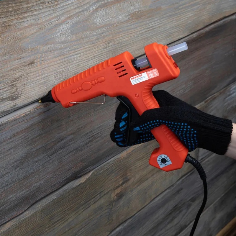 Пистолет клеевой 300Вт,11мм,ЭКСПЕРТ,настройка темп.100,220,блистер,12-1550