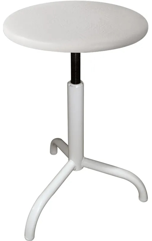 Табурет ZM_ медицинский винтовой М92 белый, и/к белая