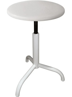 Табурет ZM_ медицинский винтовой М92 белый, и/к белая