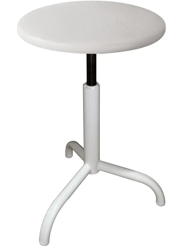 Табурет ZM_ медицинский винтовой М92 белый, и/к белая