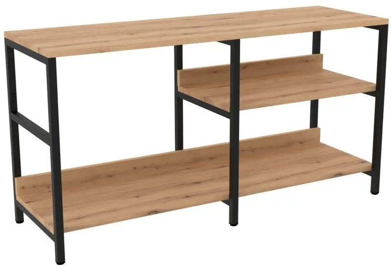 Тумба TI_под ТВ Комус Онега-14 с универ.полкой (слева/справа),дуб вотан