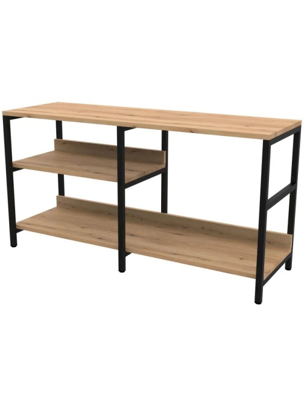 Тумба TI_под ТВ Комус Онега-14 с универ.полкой (слева/справа),дуб вотан