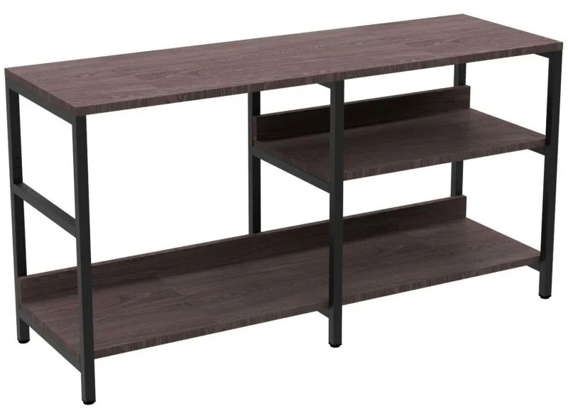 Тумба TI_под ТВ Комус Онега-14 с универ.полкой (слева/справа),яс.анкор.темн