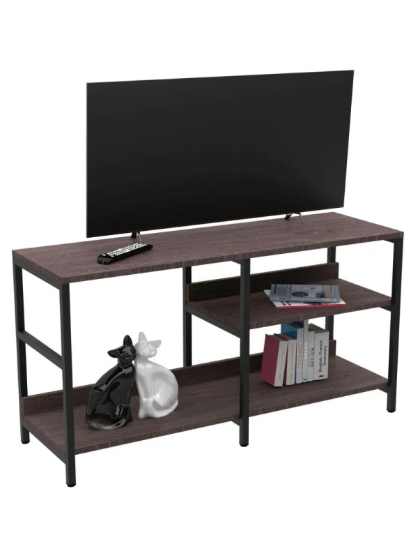 Тумба TI_под ТВ Комус Онега-14 с универ.полкой (слева/справа),яс.анкор.темн