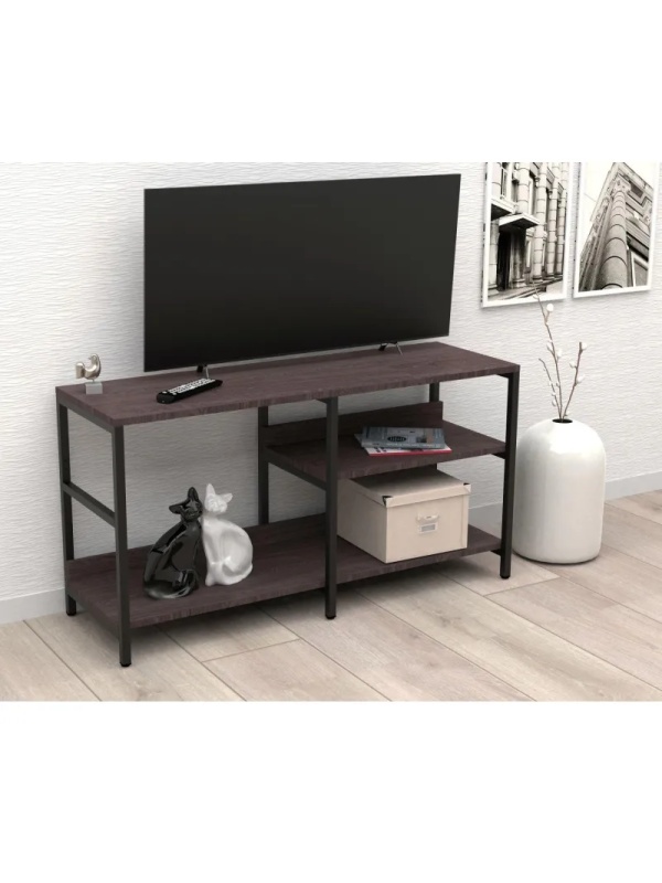 Тумба TI_под ТВ Комус Онега-14 с универ.полкой (слева/справа),яс.анкор.темн