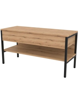 Тумба TI_под ТВ Комус Онега-15 с ящиком push to open, рег.опоры, дуб вотан