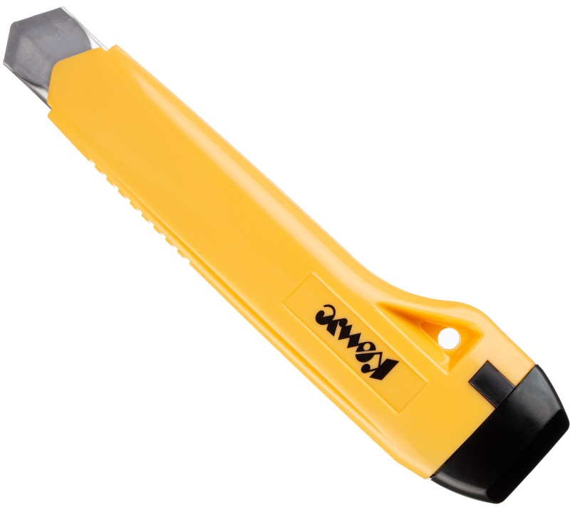 Нож универсальный Комус 18 мм пластиковый мет направл