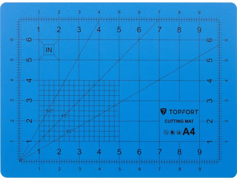 Набор для вырезания TOPFORT A4, нож макет, нож 9 мм, линейка, ножницы