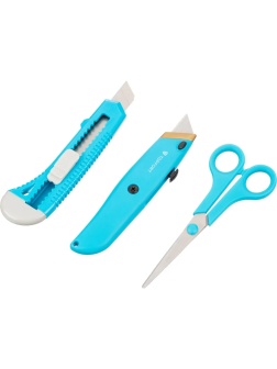 Набор ножей TOPFORT 18 мм универсал, утилитарный нож и ножницы