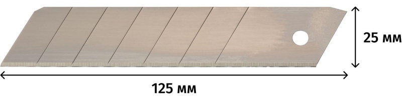 Лезвие TOPFORT Extra 25 мм сегментированное сталь SK2 10 шт/уп