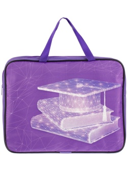 Папка школьника А4 с ручками + твердое дно,ШИРОКАЯ,ткань ПШ-11, ЗНАНИЯ 2024