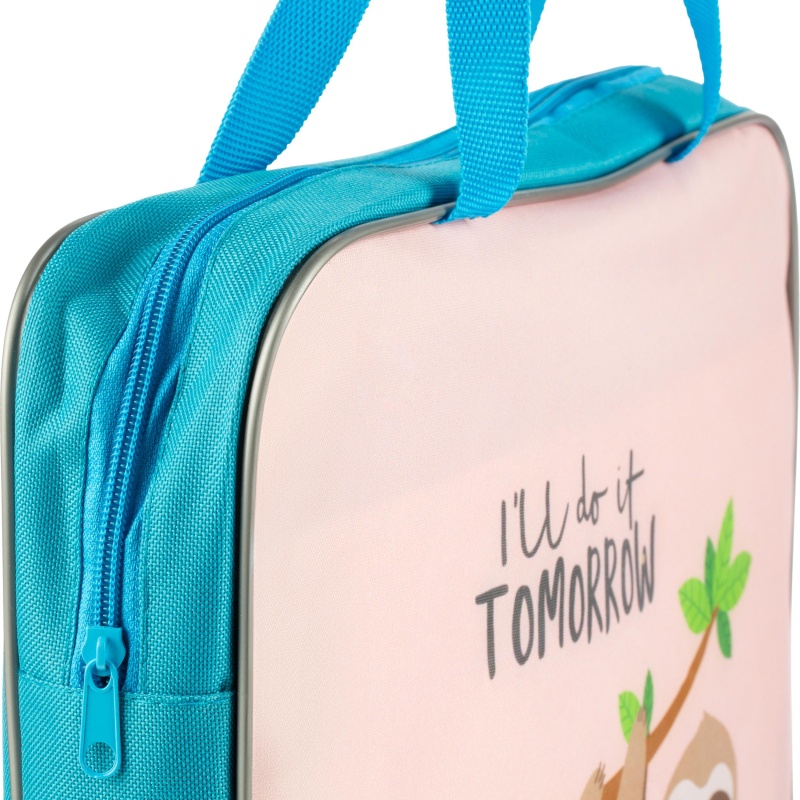 Папка школьника А4 с ручками + твердое дно, ПШ-11, ЗАБАВНЫЙ ЛЕНИВЕЦ 2022