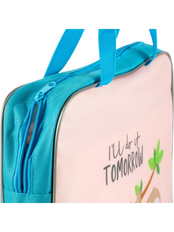 Папка школьника А4 с ручками + твердое дно, ПШ-11, ЗАБАВНЫЙ ЛЕНИВЕЦ 2022