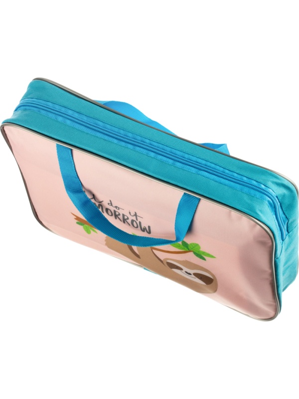 Папка школьника А4 с ручками + твердое дно, ПШ-11, ЗАБАВНЫЙ ЛЕНИВЕЦ 2022