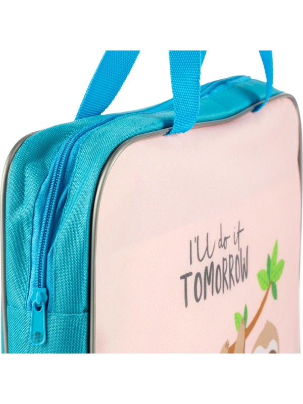 Папка школьника А4 с ручками + твердое дно, ПШ-11, ЗАБАВНЫЙ ЛЕНИВЕЦ 2022