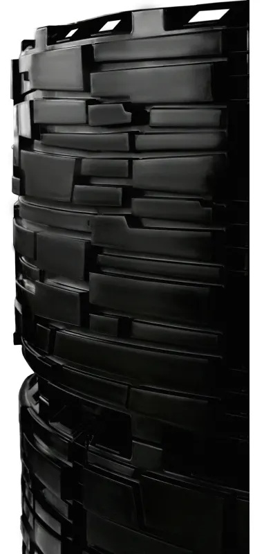 Компостер TDT_садовый усиленный, черный (люк серый), 1170 л