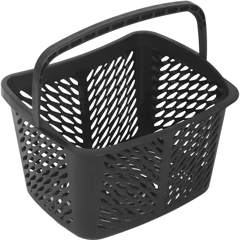 Корзина покупательская REK_Комус Мебель B20C.ECO.BL.BL 20л черная с чер.руч