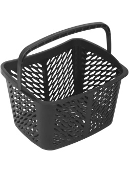 Корзина покупательская REK_Комус Мебель B20C.ECO.BL.BL 20л черная с чер.руч