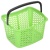 Корзина покупательская REK_Комус Мебель B20C.ECO.GR.BL 20л зелен. с чер.руч